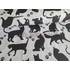 Bavlněná látka š.160 - Černá kočka, tlapky na bílé