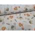 Bavlněná látka Veselé želvičky na bílé šíře 160 cm