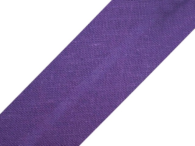 Bavlněný šikmý proužek fialová tmavá 20mm