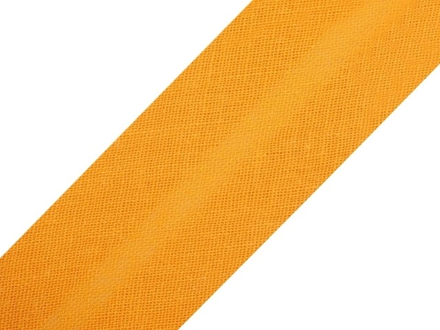 Bavlněný šikmý proužek oranžově dýňová 20mm