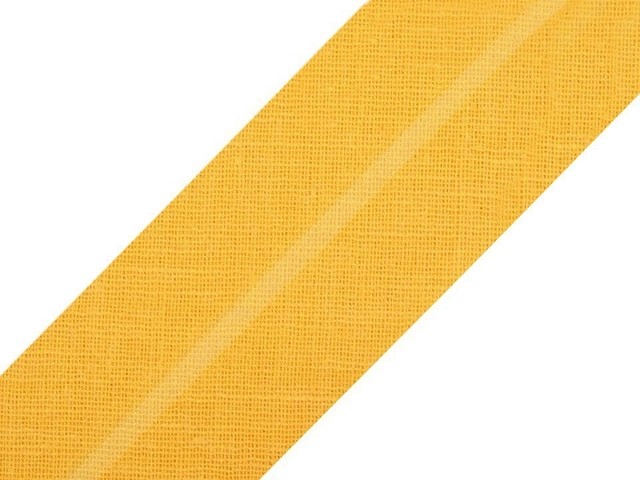 Bavlněný šikmý proužek žlutooranžová 20mm