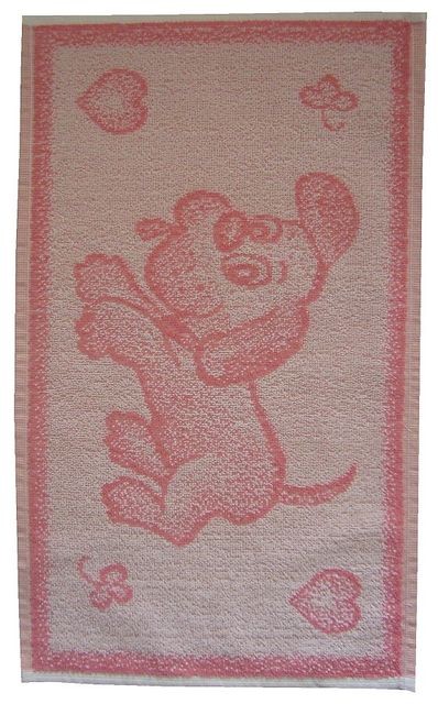 Dětský ručník Pejsek růžový - 30x50