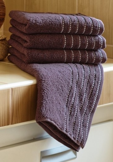 Sada ručník a osuška EMA hnědo-fialová (500mg/m2)