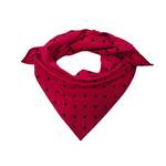  Bavlněný šátek BERUŠKA červený - černý puntík 8 mm