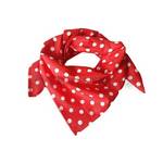Bavlněný šátek červený - bílý puntík 11 mm