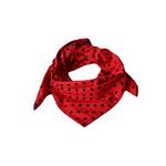  Bavlněný šátek FERDA červený - černý puntík 8 mm