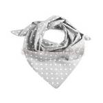 Bavlněný šátek světle šedý - bílý puntík 7 mm