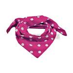 Bavlněný šátek sytě růžový - bílý puntík 17 mm