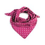 Bavlněný šátek sytě růžový - bílý puntík 7 mm