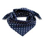 Bavlněný šátek tmavě modrý - bílý puntík 