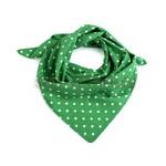 Bavlněný šátek trávově zelený - bílý puntík 7 mm