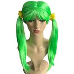 Dětská paruka Lollipopz Amy zelená umělé vlas