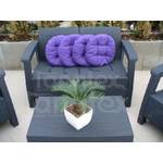 Sedák na židli kulatý - jednobarevný středně fialový