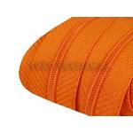 Sytě oranžový spirálový zip 3mm - metráž