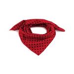   Trojcípý šátek - FERDA červený - černý puntík 8 mm