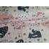 Bavlněná látka metráž šíře 240 cm - Kočky, tlapky na růžové