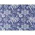 Bavlněná látka š.160 - Bílé květy romance na modré