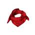 Bavlněný šátek FERDA červený - černý puntík 8 mm