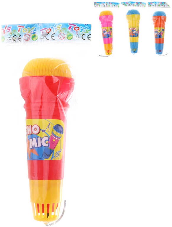 Barevný plastový dětský mikrofon 24cm