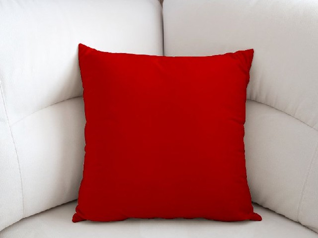 Bavlněný povlak na polštář - sytě červená