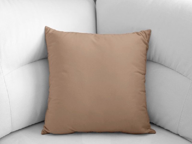 Bavlněný povlak na polštář - tmavě béžová