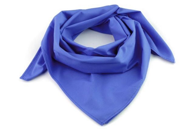Bavlněný šátek - barva azurově modrá