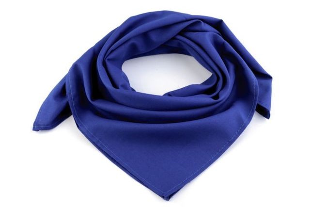 Bavlněný šátek - barva královsky modrá