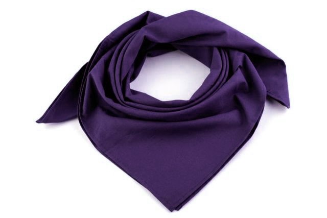 Bavlněný šátek - barva švestkově modrofialová