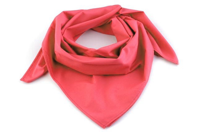 Bavlněný šátek - barva světle jahodová
