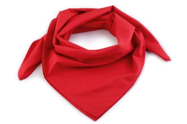 Bavlněný šátek - barva sytě červená