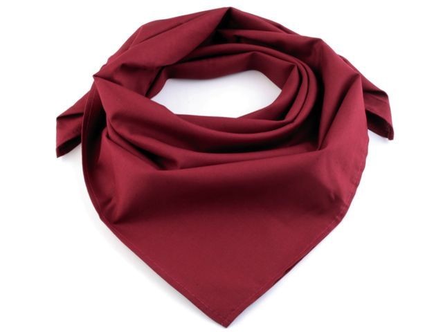 Bavlněný šátek - barva vínová