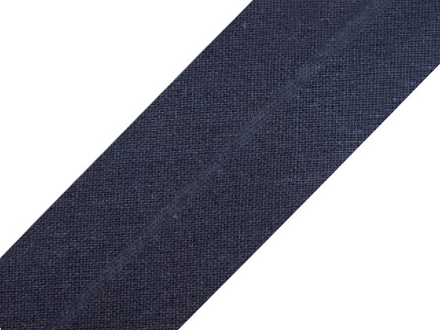 Bavlněný šikmý proužek modrá švestková 20mm