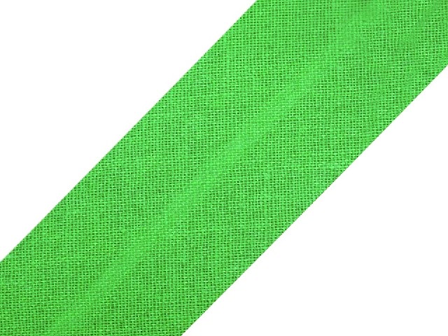Bavlněný šikmý proužek zelená jarní 20mm
