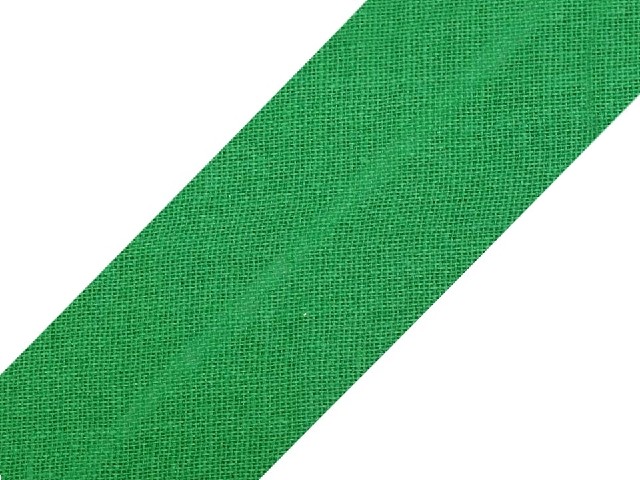 Bavlněný šikmý proužek zelená pastelová 20mm