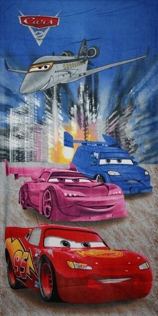 Dětská osuška Cars II. 72x145 cm