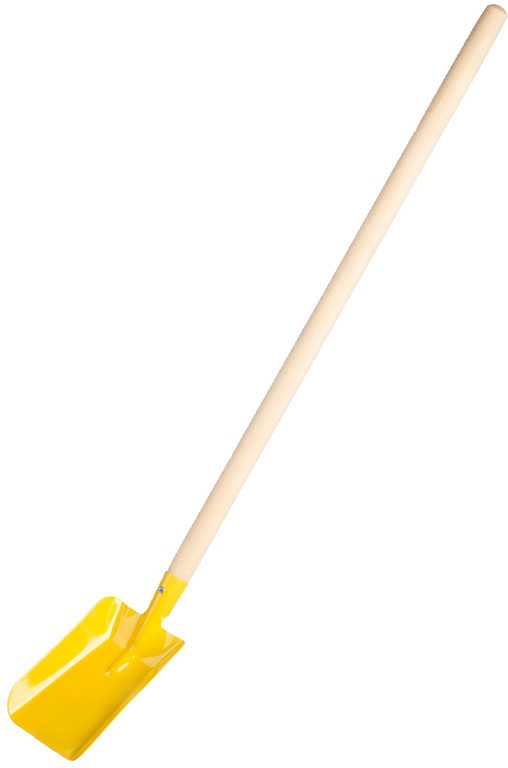 Dětské kovová lopata žlutá s násadou 80cm
