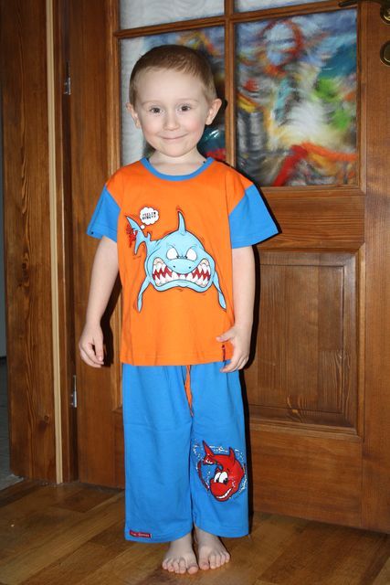 Dětské pyžamo kapri (R)ralok 3-4 roky oranžové