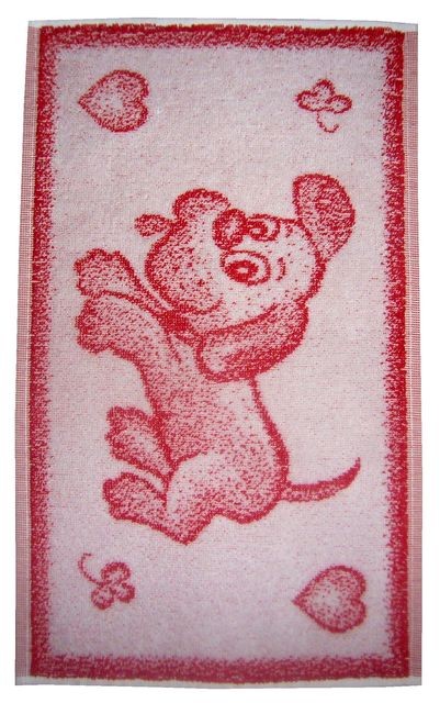 Dětský ručník Pejsek červený - 30x50