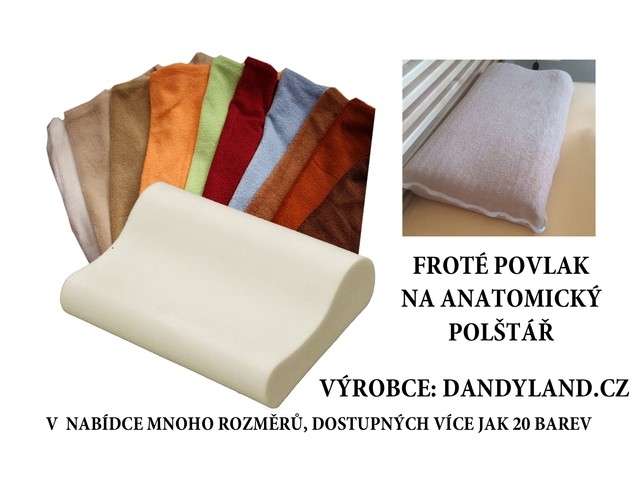 Froté povlak na anatomický polštář 24x42 cm (42x24 cm)