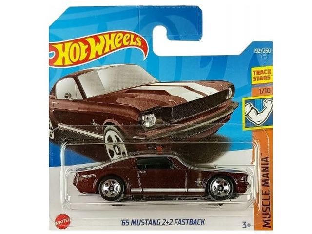 Hot Wheels angličák '65 Mustang 2+2 Fastback, Muscle Mania 1/10