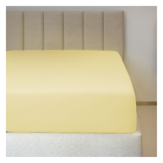 Jersey prostěradlo s lycrou č.4 světle žlutá