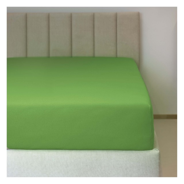 Jersey prostěradlo s lycrou č.42 neonově zelená