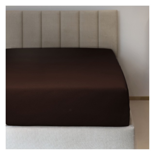 Jersey prostěradlo s lycrou č.45 čokoládová