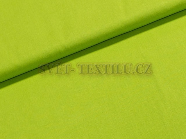 Metráž bavlna š.240 cm - neonově žlutozelená