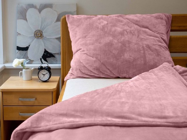 Mikroflanelové povlečení - starorůžová