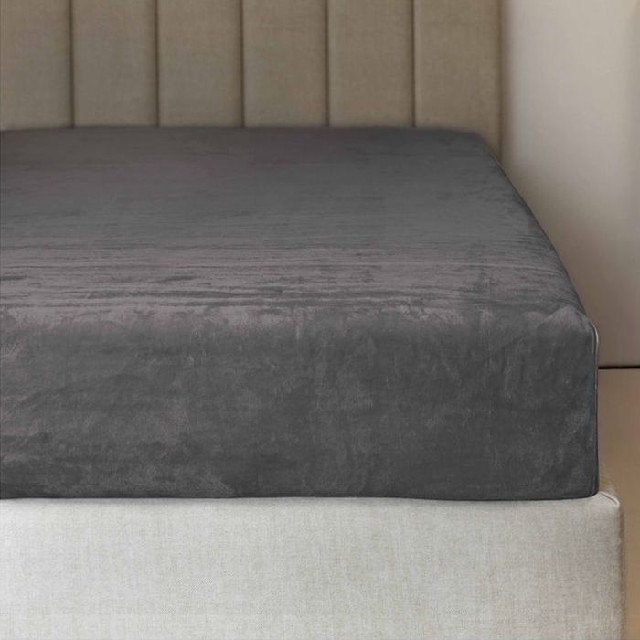 Mikroflanelové prostěradlo 120x200cm 260g/m2 - tmavě šedá