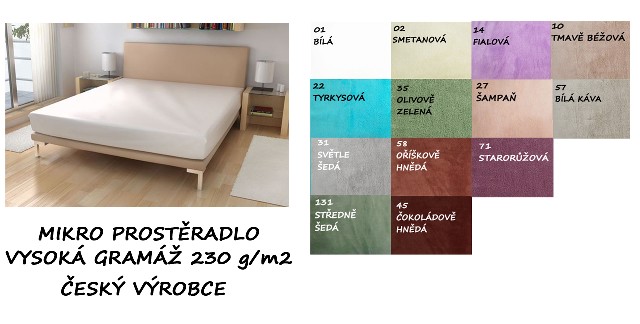 Mikroplyšové prostěradlo 100x200