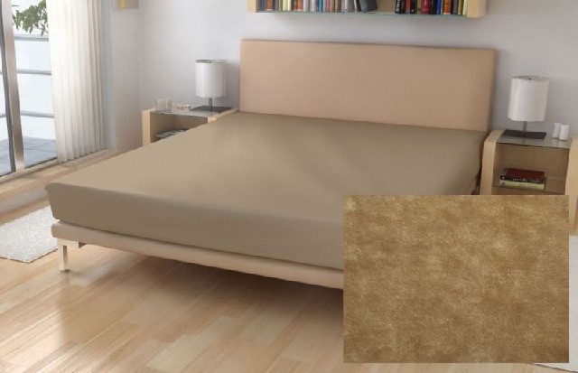 Mikroplyšové prostěradlo 70x160 cm tmavě béžová