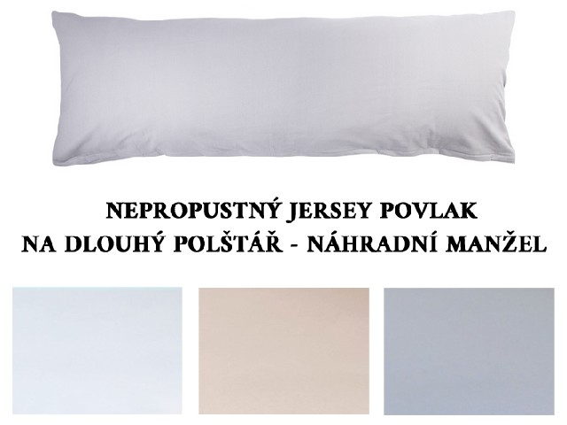 Nepropustný jersey povlak na dlouhý polštář