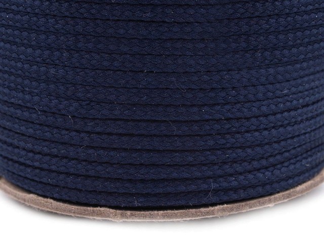 Oděvní šňůra PES O4 mm - švestkově modrá